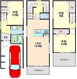 帝塚山東5丁目 建築条件付き土地