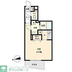 Branche千代田 3階1Kの間取り