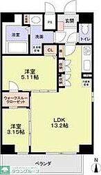 名古屋市営名城線 栄駅 徒歩5分の賃貸マンション 12階2LDKの間取り