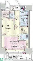 プレサンス丸の内レジデンスIII 3階1LDKの間取り