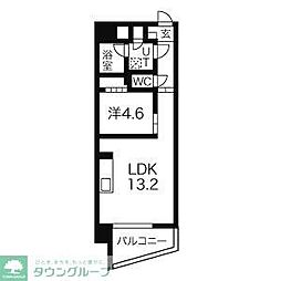 The Glasses (ザ・グラッシーズ) 10階1LDKの間取り