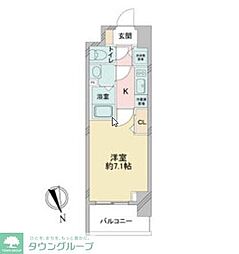 プレサンス上前津グレース 15階1Kの間取り