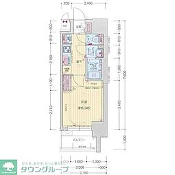 プレサンス太閤通駅前デュプル 10階1Kの間取り