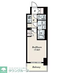 S-RESIDENCE葵 7階1Kの間取り