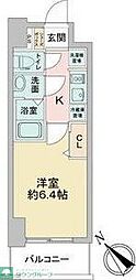 アステリ鶴舞テーセラ 5階1Kの間取り