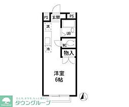 エステートピアM.K. ワンルームの間取図画像