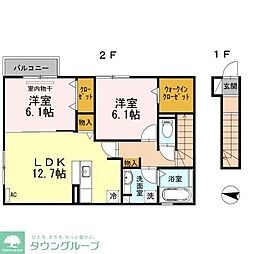 シアフル 2階3LDKの間取り