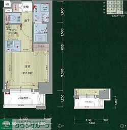 プレサンスSAKAE白川公園 4階1Kの間取り