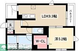 Juno川名 3階1LDKの間取り