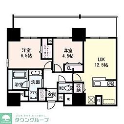 フレア丸の内 12階2LDKの間取り
