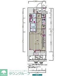 プレサンス名古屋ルクソリア 8階1Kの間取り