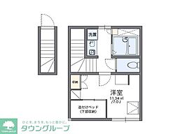 レオパレス幸 1Kの間取図画像