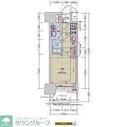 プレサンス名駅南エディフィス 1Kの間取図画像