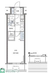 パークアクシス新栄 1Kの間取図画像