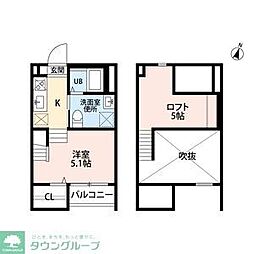 ルミエール柳森町 ワンルームの間取図画像