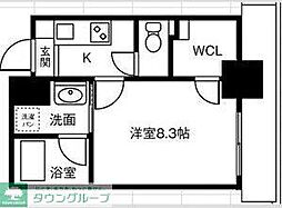 タウンライフ内山 1Kの間取図画像