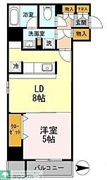 カスタリア栄 1LDKの間取図画像