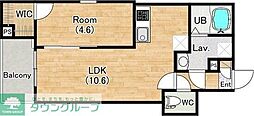 ジーメゾン清須アウラ(キャンペーン中) 1LDKの間取図画像