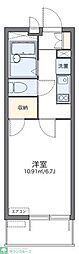 レオパレスKATOH3 1Kの間取図画像