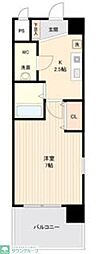 パークフラッツ金山 1Kの間取図画像
