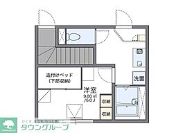 レオパレスカームリィ浜 1Kの間取図画像
