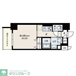 S-RESIDENCESENGENCHO 1Kの間取図画像