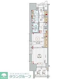 エステムプラザ名古屋駅前プライムタワー 1DKの間取図画像