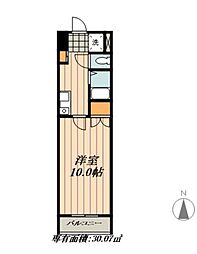グランドハイツ豊山 1Kの間取図画像