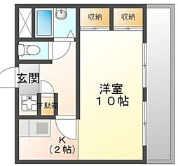 グランドハイツ豊山 1Kの間取図画像