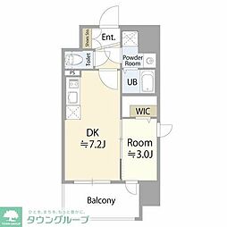 エスリード泉外堀通 1DKの間取図画像