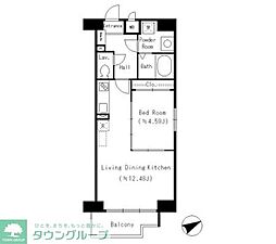 ルーエ千種 1LDKの間取図画像