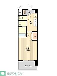 パークフラッツ金山 1Kの間取図画像