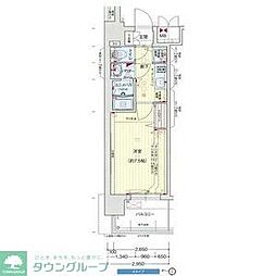 プレサンス大須観音 1Kの間取図画像