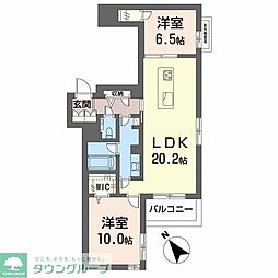 グランゲート滝川 2LDKの間取図画像