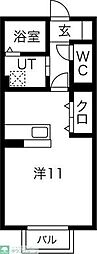 はなみずき ワンルームの間取図画像