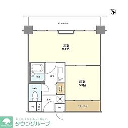ディオケネス 2Kの間取図画像