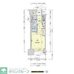 プレサンスNAGOYAファスト 1Kの間取図画像