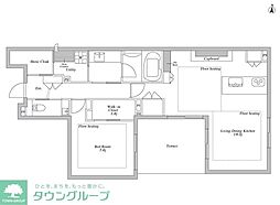 Luxe白壁 1LDKの間取図画像