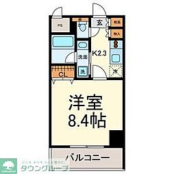 グランルージュ栄2 1Kの間取図画像