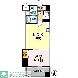 カスタリア志賀本通 1LDKの間取図画像