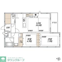 Casa Hiyorie 2LDKの間取図画像