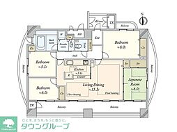 モアグレース山手通 4LDKの間取図画像