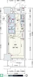 プレサンス久屋大通公園セラフィ 1Kの間取図画像