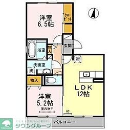 カーサフラグランツァ2 2LDKの間取図画像