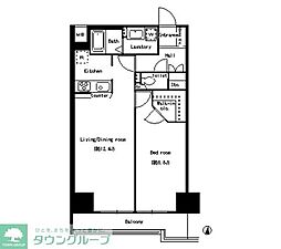 パークアクシス丸の内 1LDKの間取図画像