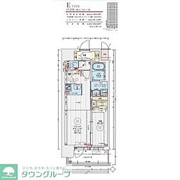 エステムコート名古屋TWINEAST 1LDKの間取図画像