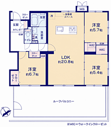 獅子ヶ谷ヒルズ 3LDKの間取図画像