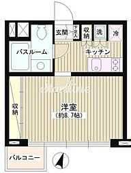 ＪＯＹＣＥ広尾(ジョイス広尾) 2階1Kの間取り
