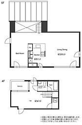 グランカーサ六本木 4階1LDKの間取り