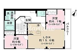 メゾン・ド・コール 3階2LDKの間取り